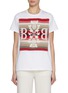 Main View - Click To Enlarge - BARRIE - Logo Knit Patch Appliqué Crewneck Cotton Cashmere T-shirt