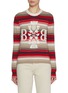 Main View - Click To Enlarge - BARRIE - Stripe Appliqué Cashmere Sweater