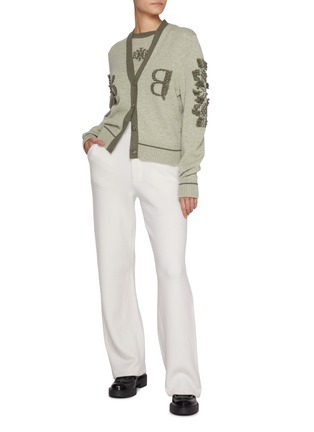 Figure View - Click To Enlarge - BARRIE - Emblem Contrast Trim Cardigan