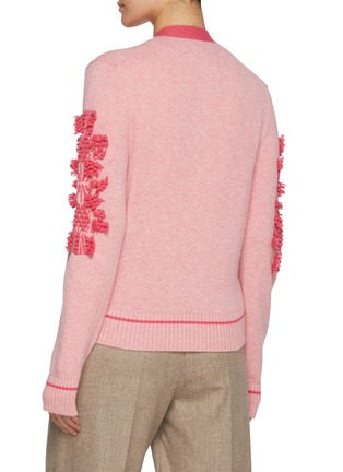 Back View - Click To Enlarge - BARRIE - Emblem Contrast Trim Cardigan