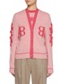 Main View - Click To Enlarge - BARRIE - Emblem Contrast Trim Cardigan