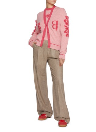 Figure View - Click To Enlarge - BARRIE - Emblem Contrast Trim Cardigan