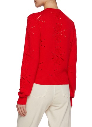 Back View - Click To Enlarge - BARRIE - Shiny Button Thistle Pattern Cardigan
