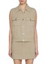 Main View - Click To Enlarge - BARRIE - Bicolour Cashmere Cotton Denim Gilet