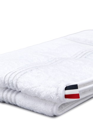 Detail View - Click To Enlarge - THOM BROWNE - x Frette 4 Bar Cotton Terry Bath Mat