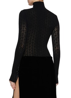 ALAÏA | High Neck Lace Knit Bodysuit | Women | Lane Crawford