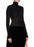 Front View - Click To Enlarge - ALAÏA - High Neck Lace Knit Bodysuit