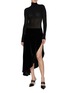 Figure View - Click To Enlarge - ALAÏA - High Neck Lace Knit Bodysuit