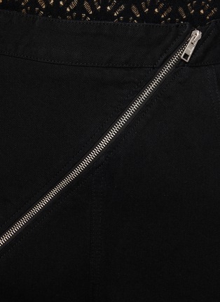  - ALAÏA - Spiral Zip Wide Leg Dark Wash Jeans