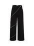 Main View - Click To Enlarge - ALAÏA - Spiral Zip Wide Leg Dark Wash Jeans