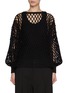 Front View - Click To Enlarge - ALAÏA - Fishnet Cutout Top
