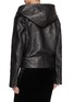 Back View - Click To Enlarge - ALAÏA - Hooded Leather Biker Jacket
