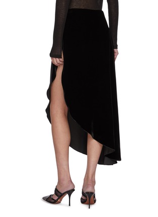 Back View - Click To Enlarge - ALAÏA - Fluid Asymmetric Wool Skirt