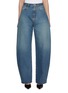 Front View - Click To Enlarge - ALAÏA - Rounded Medium Wash Denim Jeans
