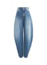 Main View - Click To Enlarge - ALAÏA - Rounded Medium Wash Denim Jeans