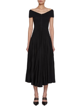 Main View - Click To Enlarge - ALAÏA - Gathered Midi Dress