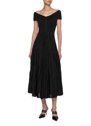 Figure View - Click To Enlarge - ALAÏA - Gathered Midi Dress