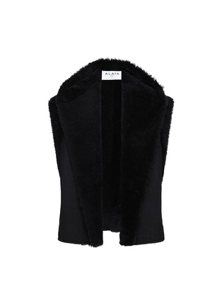 Main View - Click To Enlarge - ALAÏA - Hooded Suede Sherling Vest
