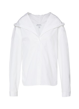 ALAÏA | Hooded Cotton Poplin Shirt | Women | Lane Crawford
