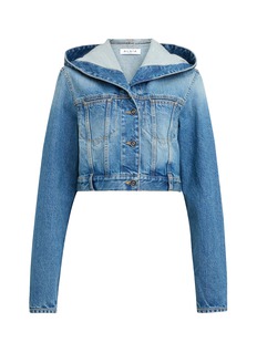 ALAÏA NECKLINE DENIM JACKET |ALAÏA US
