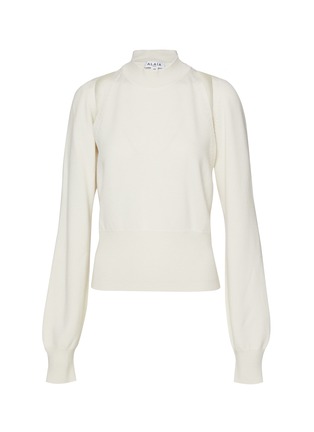 Main View - Click To Enlarge - ALAÏA - Cut Out Wool Knit Sweater