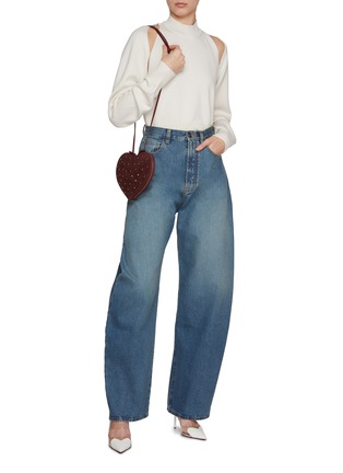 Figure View - Click To Enlarge - ALAÏA - Cut Out Wool Knit Sweater