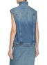 Back View - Click To Enlarge - ALAÏA - Medium Wash Denim Trucker Vest