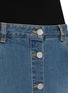  - ALAÏA - Button Front Medium Wash Denim Maxi Skirt