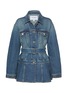 Main View - Click To Enlarge - ALAÏA - Flared Dark Wash Denim Jacket