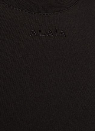  - ALAÏA - Logo Embroidered Cotton T-shirt