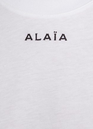 ALAÏA | Logo Embroidered Cotton T-shirt | Women | Lane Crawford