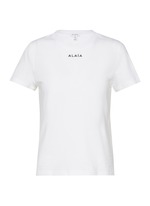 ALAÏA | Logo Embroidered Cotton T-shirt | Women | Lane Crawford