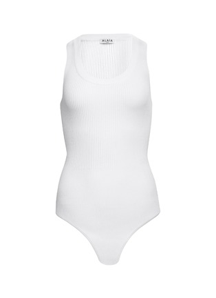 Main View - Click To Enlarge - ALAÏA - Ribbed Tank Bodysuit