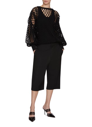 Figure View - Click To Enlarge - ALAÏA - Long Bermuda Shorts