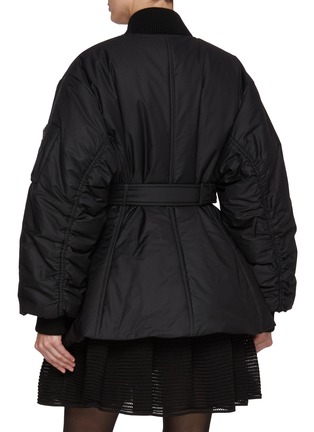 Back View - Click To Enlarge - ALAÏA - Belted Zip-Up Bomber Jacket