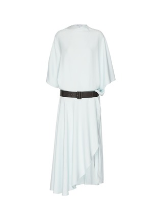 Main View - Click To Enlarge - ALAÏA - Asymmetric Belted Midi Dress