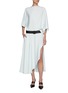 Figure View - Click To Enlarge - ALAÏA - Asymmetric Belted Midi Dress