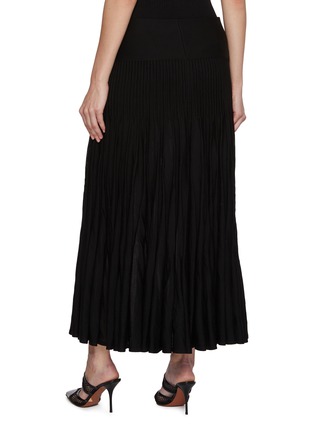 Back View - Click To Enlarge - ALAÏA - Sunray Pleated Wool Maxi Skirt