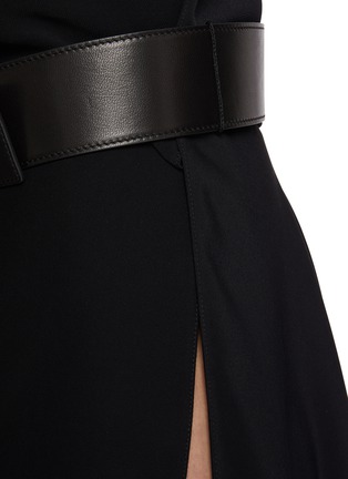  - ALAÏA - Belted One Shoulder Asymmetric Midi Dress