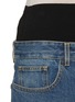  - ALAÏA - Contrast Waistband Medium Wash Bermuda Shorts