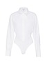 Main View - Click To Enlarge - ALAÏA - Layered Cotton Poplin Shirt Bodysuit