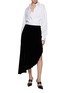 Figure View - Click To Enlarge - ALAÏA - Layered Cotton Poplin Shirt Bodysuit