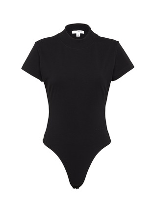 Main View - Click To Enlarge - ALAÏA - Logo Embroidered Cotton T-shirt Bodysuit