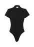 Main View - Click To Enlarge - ALAÏA - Logo Embroidered Cotton T-shirt Bodysuit