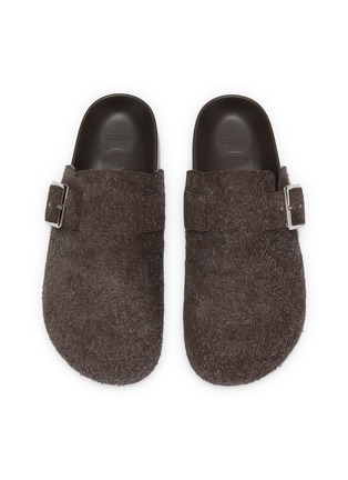 Detail View - Click To Enlarge - LOEWE - Ease Buckle Brushed Suede Mules