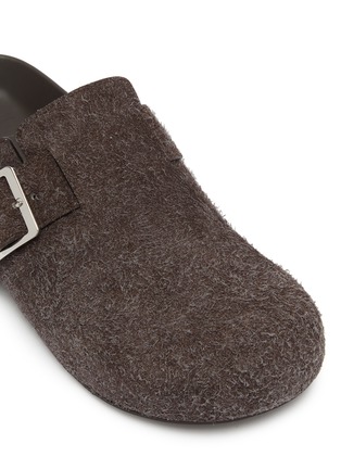 Detail View - Click To Enlarge - LOEWE - Ease Buckle Brushed Suede Mules