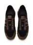Detail View - Click To Enlarge - J.M. WESTON - On My Way Suede Knit Sneakers