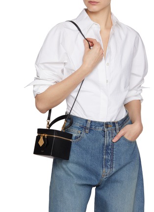 Figure View - Click To Enlarge - ALAÏA - Cube Leather Vanity Bag