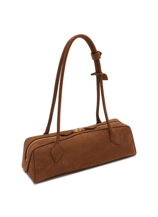 Detail View - Click To Enlarge - ALAÏA - Medium Le Teckel Nubuck Leather Shoulder Bag