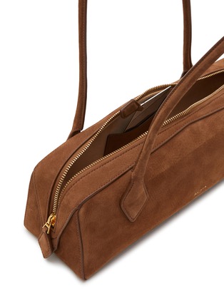 Detail View - Click To Enlarge - ALAÏA - Medium Le Teckel Nubuck Leather Shoulder Bag